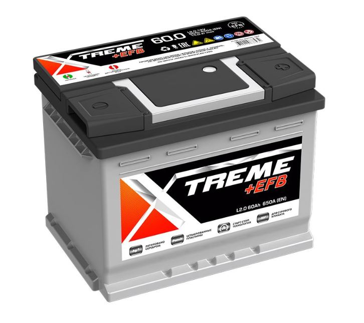 XTREME +EFB 60 обр (L2.0, 650А)