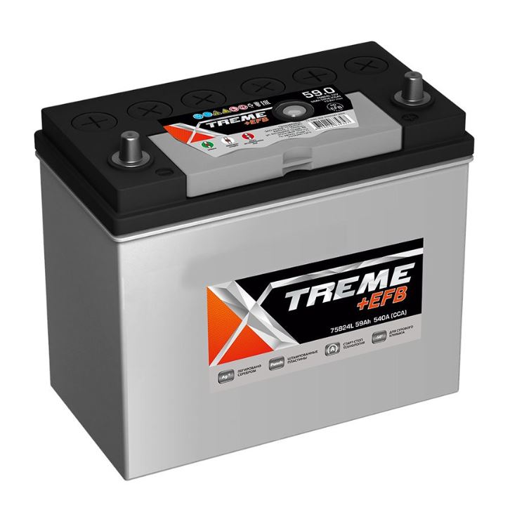 XTREME +EFB  59 обр (75B24L, 540А)