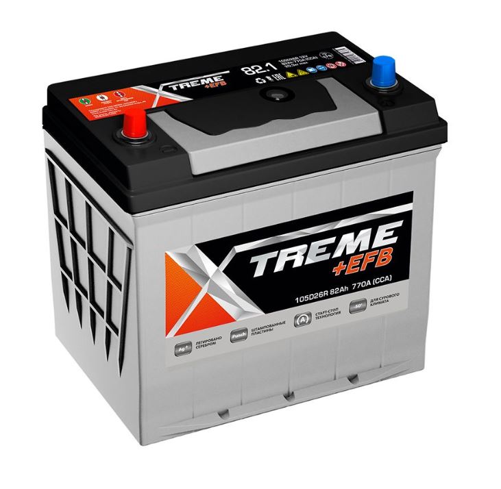 XTREME +EFB  82 пр (105D26R, 770А)