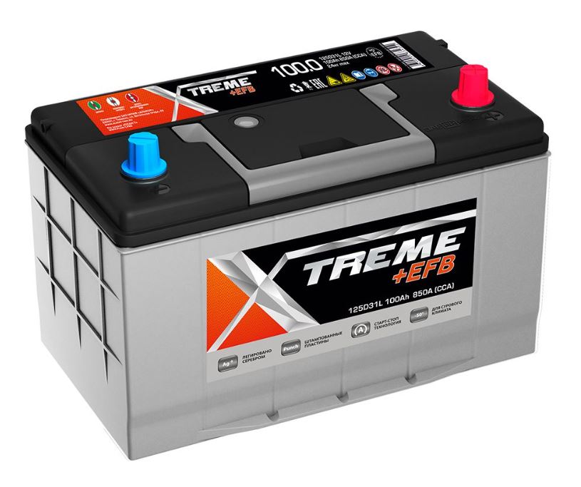 XTREME +EFB  100 обр (125D31L, 850А)