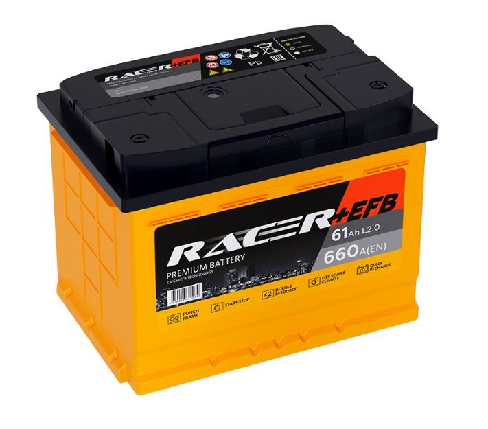 RACER +EFB 61 обр (L2.0, 660А, KN)